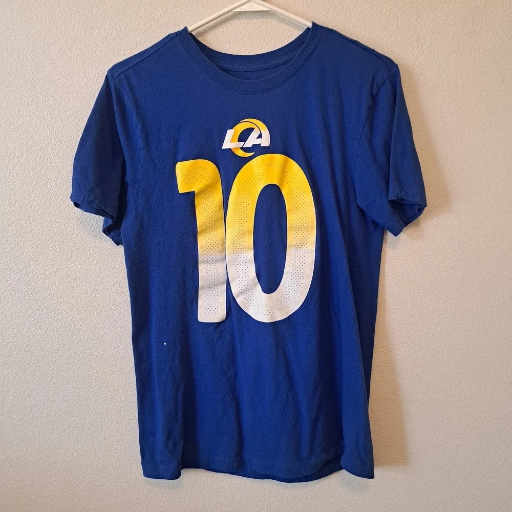 Nike Los Angeles Rams Cooper Kupp 10 Youth T-Shirt Bundle Blue Grey Kids L 14/16